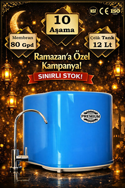 WaterMelon Premium 10 Aşamalı 12 Lt Metal Tanklı Süper Sarım Membran Teknoloj...