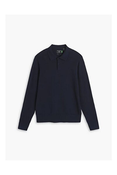 Dockers Erkek Polo Yaka Uzun Kol Sweatshirt - Minimalist Tasarım