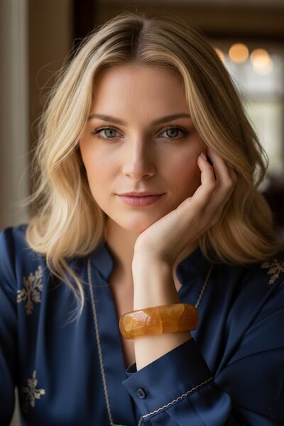 CAŞ DEKORASYON Light Brown Color Thick Mica Bone Bracelet