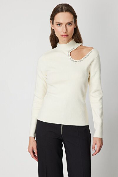 ON Open Shoulder Stone Detailed Knitwear Sweater-60309