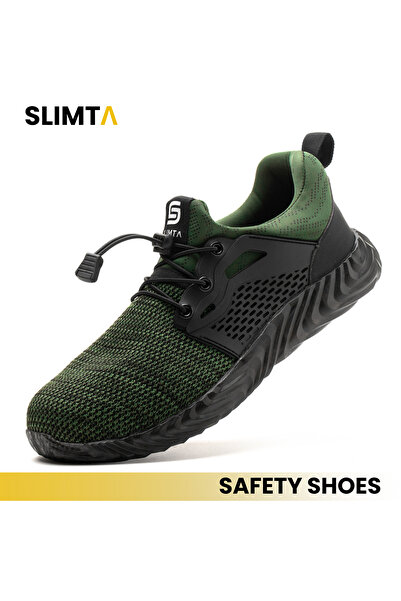 SLIMTA Safety Shoes for Men Women Steel Toe Boots Non-Slip Lightweight Breath...