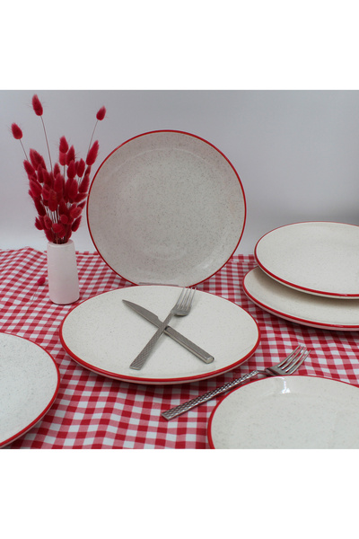 Arna Porselen Kiraz 20 Cm Pasta Tabağı 6 Adet