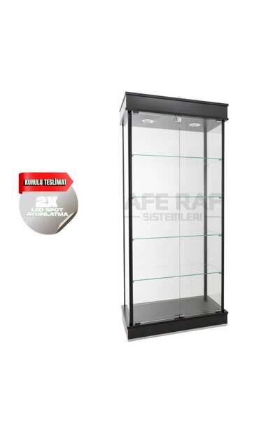 AZUCABİN Kurulu Teslimat, 40*80*175,camlı Dolap, Camlı Vitrin, Koleksiyon Dol...