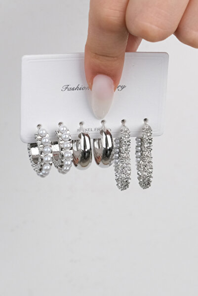 Jack Ferrero KADIN ÇELİK RENK ATMAZ 6 LI KÜPE MODELİ