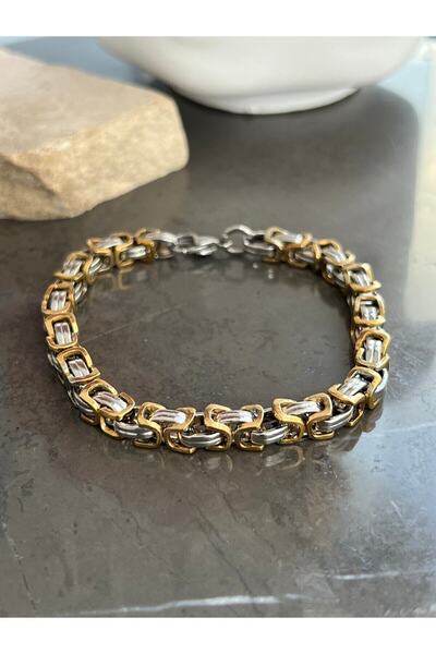 Jack Ferrero Erkek Çelik Renk Atmaz Faturalı Bileklik