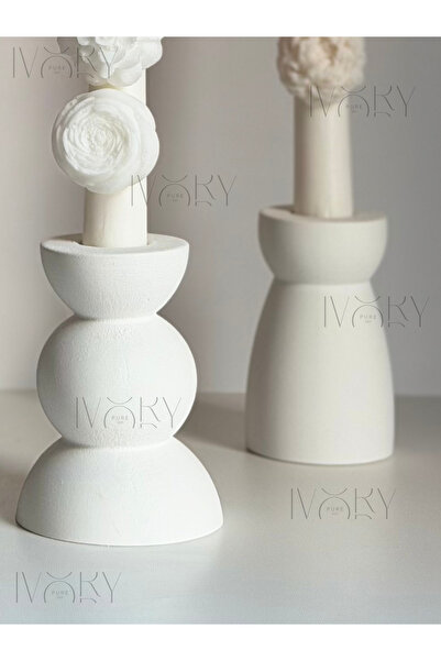 ivorypure.co 2'li Şamdan Mumluk