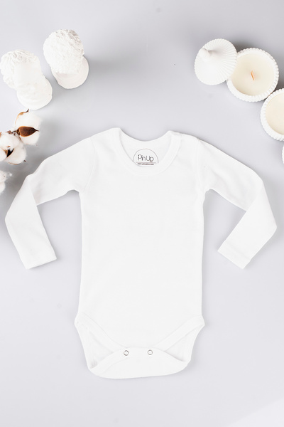 PİNUPTEX Tekli %100 Pamuk Uzun Kollu Bebek Çıtçıtlı Body / Zıbın