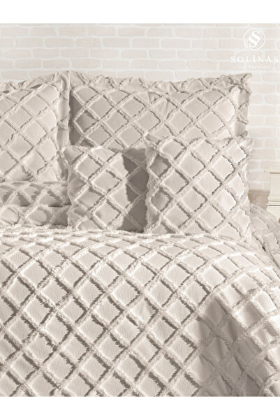 Solinas Collection غطاء سرير مزدوج من لورا سين فاين بيكيه مينك (250 سم × 260 سم)
