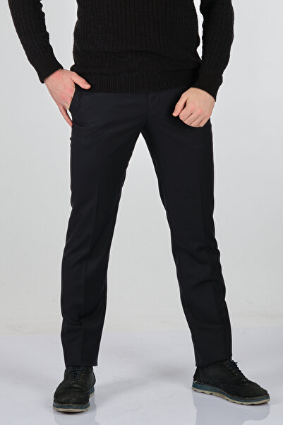 Ecer Штани з прямими штанинами, звичайна талія, синьо-чорні, чоловічі 08131120