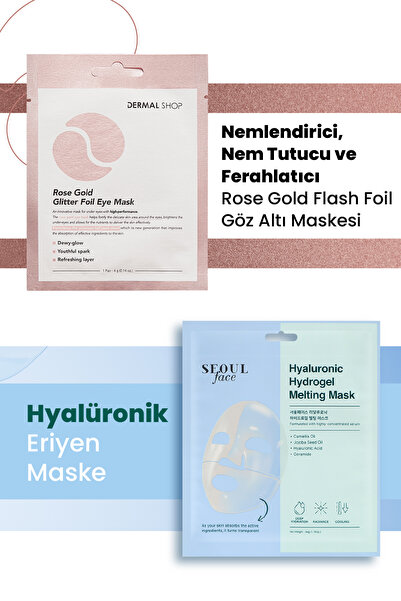 Dermal Transparent Melting Mask with Hyaluronic Acid 34 Gr and Rose Gold Unde...