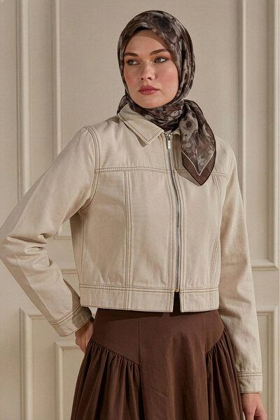 SilkTouch وشاح موسلين بنمط الورد الشوكولاتة ذو الطابع الحنيني