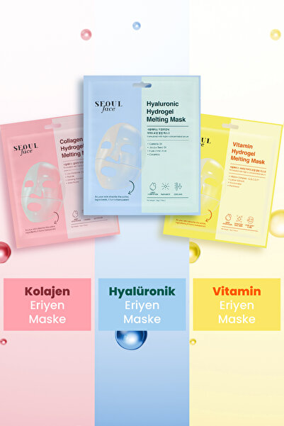 Dermal Hydrogel with Vitamin Collagen and Acid - Transparent Melt Mask 34g, 3...