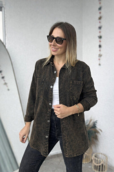 Kubos Moda Antrasit Gabardin Gömlek Ceket