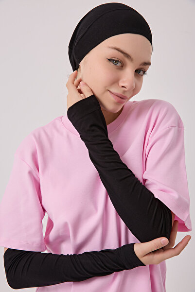 SilkTouch Black Turban Hijab Sleeves