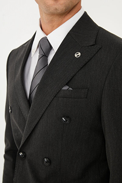 The Tailor Classics Erkek Takım Elbise - Kruvaze Düğmeli Erkek Pantolon Ceket...