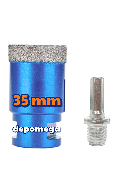 DepoMega 35 Mm Granit Mermer Seramik Delme Panç Spiral Ve Matkap Için Aparatl...
