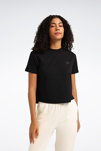 Reebok NEW ID UNIQ TEE Siyah Kadın Kısa Kol T-Shirt