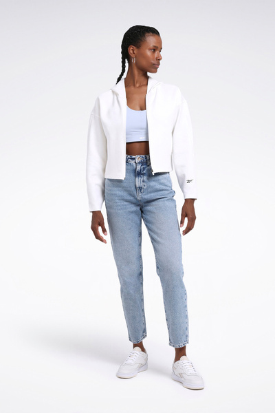 Reebok LC DREAMBLEND FZ Ekru Kadın Eşofman Üstü