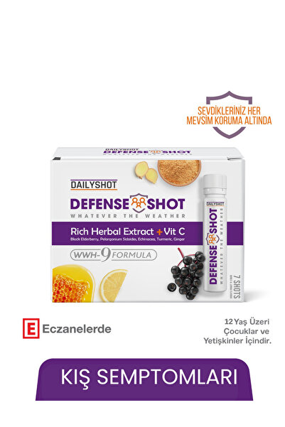 DAILYSHOT مكمل غذائي عشبي مكون من 7 قطع من Defense Shot - ضد البرد