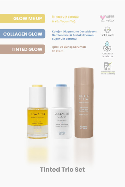EIGHTH COLOR Tinted Trio: Collagen Glow + Glow Me Up + Tinted Glow