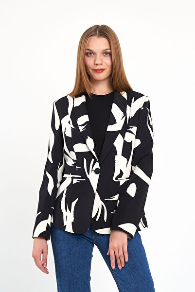 Blue Black سترة نسائية من Zebra بياقة شال، مقاس عادي، مبطنة، قصة مريحة