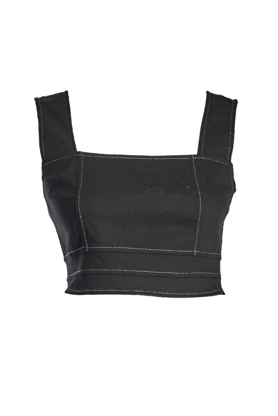 Ysatis Black Square Collar Crop Women's Ball - Thick Strap24245000116