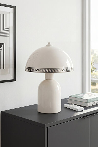Marrien Luna Luxury Lampshade with White Metal Body - 25 cm - Bedroom Lightin...