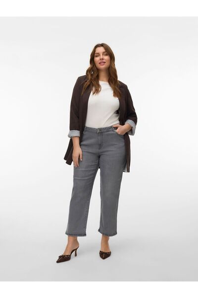 Veromoda Curve Slim Fit Jeans VMCAMARA Mid Rise Gerade geschnitten Jeans