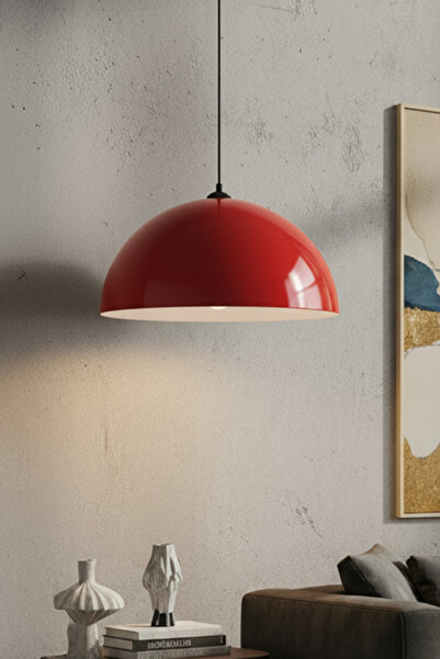 Marrien Luna Modern Tekli Turuncu Metal Sarkıt (30 cm) Salon, Mutfak & Cafe i...