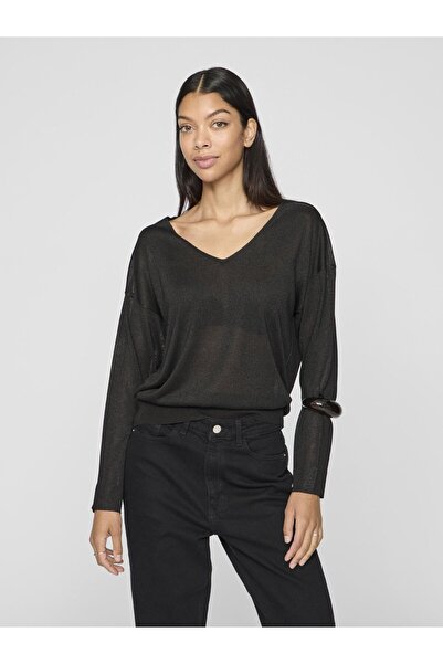 VILA Strickpullover VINOVY V-Ausschnitt