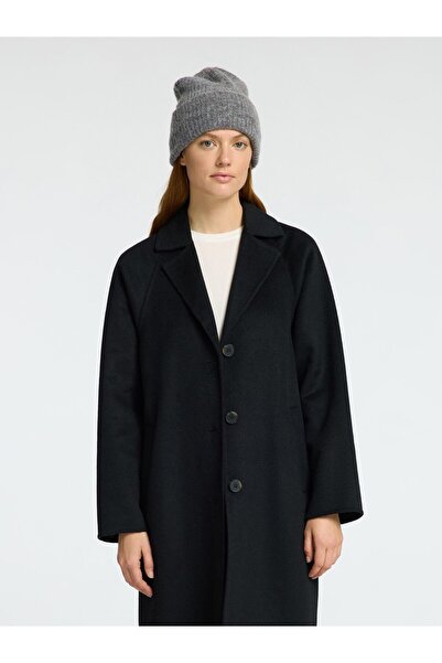 Selected Femme Mütze Geripptes Wollgemisch