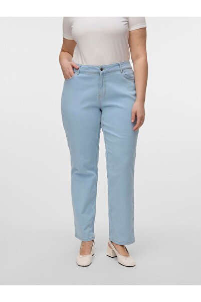 Veromoda Curve Straight-Fit VMCJAKIE Mid Rise Gerade geschnitten Jeans