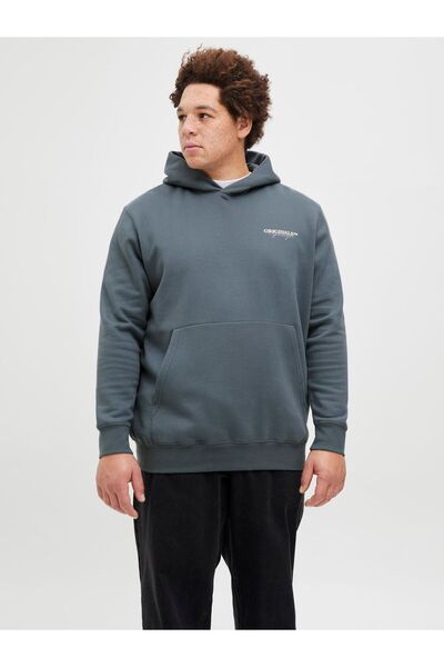 Jack & Jones Plus Kapuzenpullover Plus Size Rückenprint Kapuzenpullover