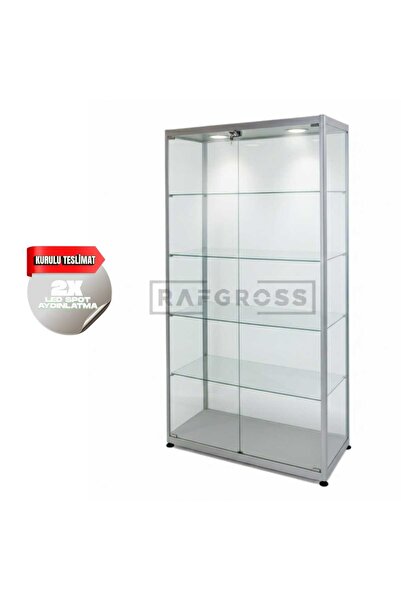 RAFAX Kurulu Teslimat, 30x70xH180,camlı Dolap, Camlı Vitrin, Koleksiyon Dolab...