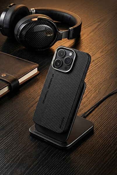 BLUEO حافظة هاتف آيفون 16 برو ماجسيف ثنائية الملمس 600 دي من ألياف الأراميد ا...