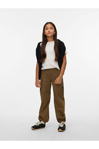 Vero Moda Girl Cargo-Hose VMCHARLOTTE Hohe Taille Cargohose