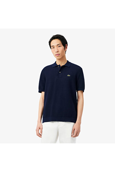 Lacoste Erkek Classic Fit Kısa Kollu Polo Yaka Lacivert Triko