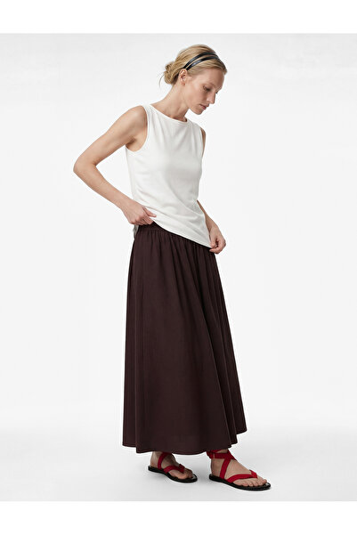 Koton Cotton Asymmetrical Cut Sleeveless Boat Neck Blouse