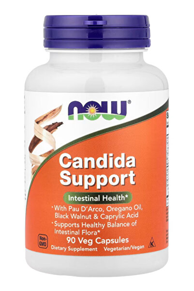 Now Foods Candida Support with Pau D'Arco, Oregano Oil, Black Walnut & Capryl...