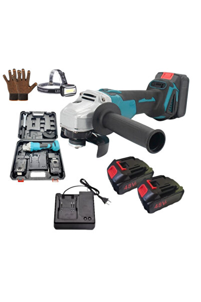 Campion Set polizor unghiular MEGA POWER cu baterii, 48V 8Ah, lanternă fronta...