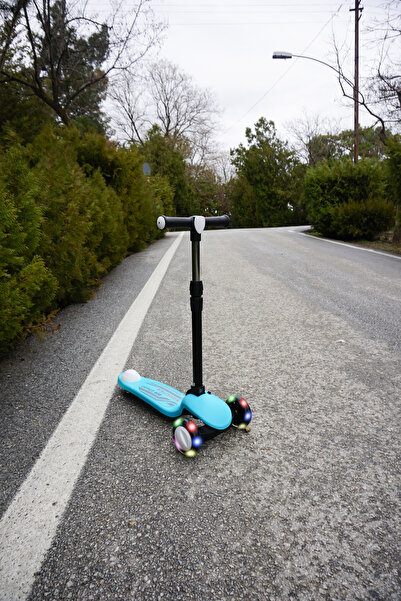 POZART Scooter Yeni PRO 3tekerli Led Işıklı 3kademeli 50kğ Taşıma Kapasiteli ...