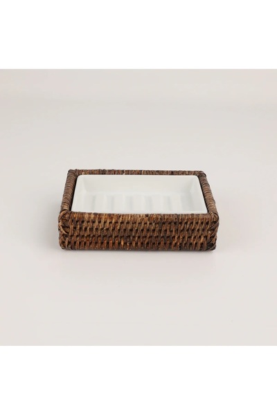 Decor Walther Basket Soap Dish, Countertop - Porcelain/Brown