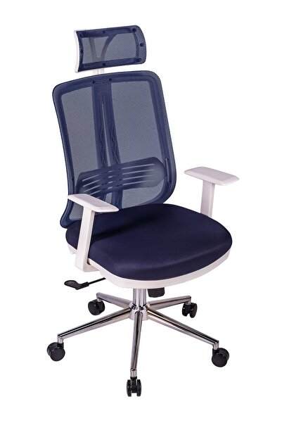 Ofisbazaar UP Beyaz Fileli Yönetici Koltuğu | Ergonomik Başlıklı Ofis Koltuğu...