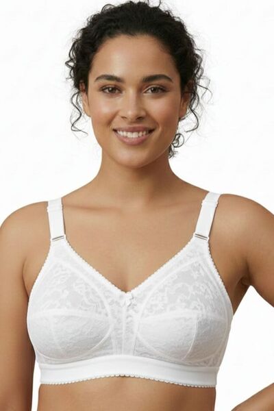 Brashop Λευκό Γυναικείο Σουτιέν Μεγάλου Μεγέθους C Push-Up Minimizer - Με Σχέ...
