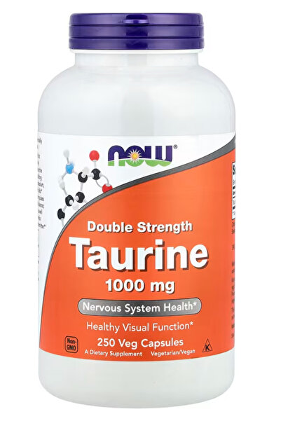 Now Foods Supplements, Taurine 1,000 mg, Double Strength, Nervous System Heal...