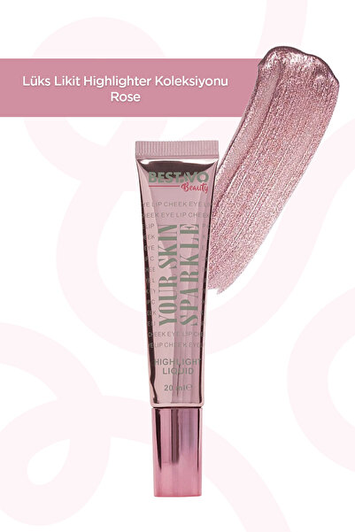 BESTAVO BEAUTY Waterproof Lüks Likit Highlighter Koleksiyonu | Rose