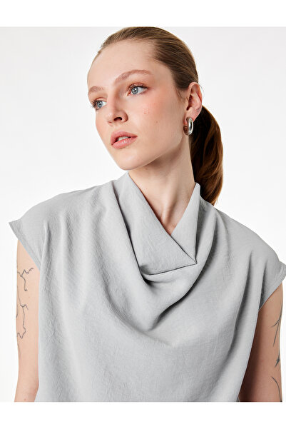 Koton Блуза без ръкави с драпиран яка от Aerobin Fabric