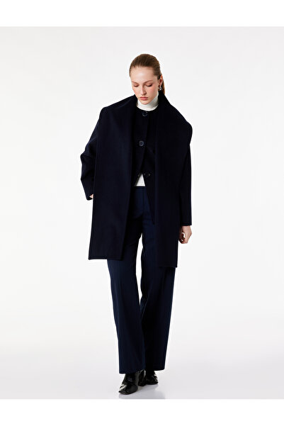 Koton Long Sleeve Buttoned Pocketed Shawl Collar Seasonal Jacket