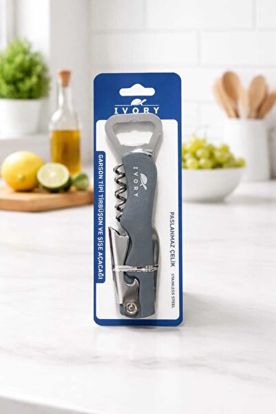 Swift Shop 3'lü Çelik Tirbuşon Şarap Mantar Açacağı Şişe Açacağı Garson Tipi ...