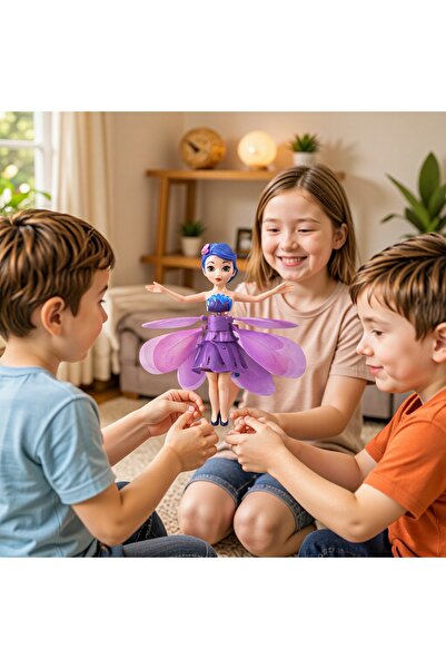 Universul Jucăriilor Flying Doll with Motion Sensor, Light-Up Wings, Recharge...